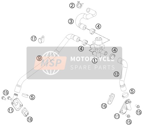 KTM 990 ADV.-R SPEC.EDIT. Brazil 2011 Sistema di aria secondaria SAS per un 2011 KTM 990 ADV.-R SPEC.EDIT. Brazil