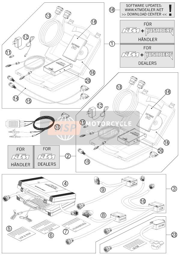 KTM 990 ADV. ORANGE ABS SPEC.EDIT Brazil 2011 Outil de diagnostic pour un 2011 KTM 990 ADV. ORANGE ABS SPEC.EDIT Brazil