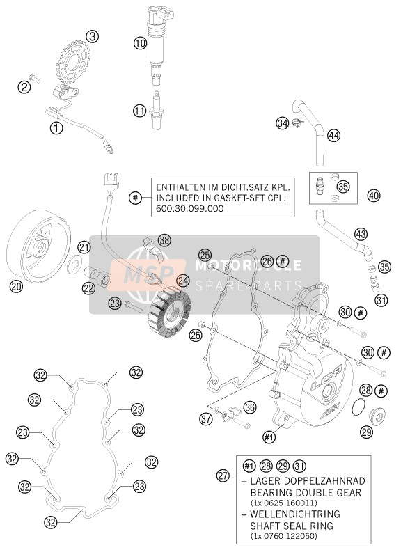 KTM 990 ADV. ORANGE ABS SPEC.EDIT Brazil 2011 Ontbrandingssysteem voor een 2011 KTM 990 ADV. ORANGE ABS SPEC.EDIT Brazil