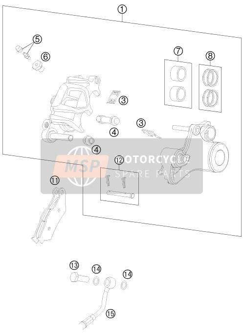 Bremssattel hinten