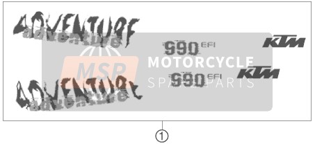KTM 990 ADVENTURE BLACK ABS Europe 2006 Decal for a 2006 KTM 990 ADVENTURE BLACK ABS Europe