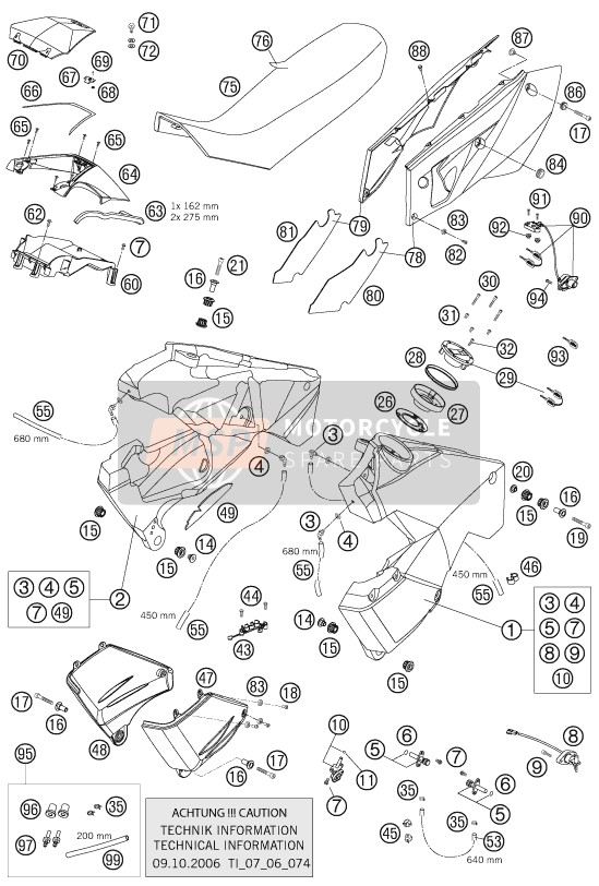 Tanque, Asiento