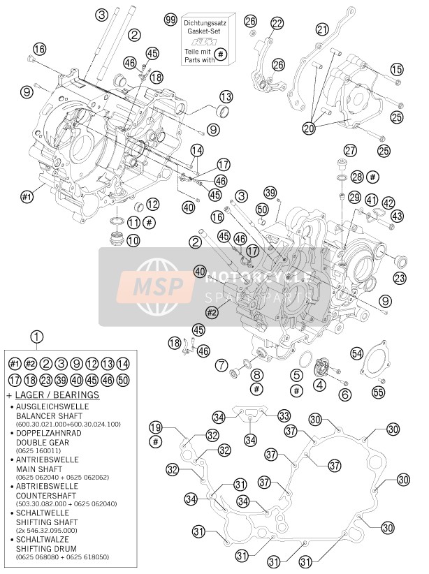 KTM 990 ADVENTURE BLUE ABS Europe 2012 Engine Case for a 2012 KTM 990 ADVENTURE BLUE ABS Europe