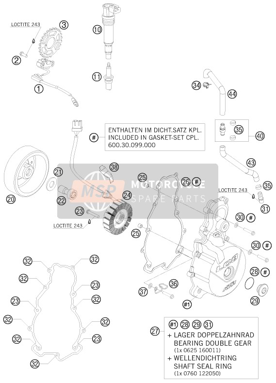 KTM 990 ADVENTURE LIM. EDIT. Europe 2010 ZÜNDANLAGE für ein 2010 KTM 990 ADVENTURE LIM. EDIT. Europe