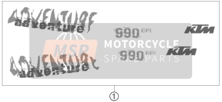 KTM 990 ADVENTURE ORANGE ABS AU, GB 2007 Decal for a 2007 KTM 990 ADVENTURE ORANGE ABS AU, GB