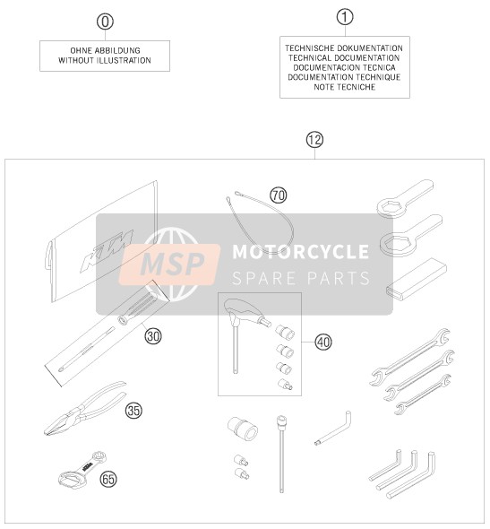 KTM 990 ADVENTURE ORANGE ABS AU, GB 2008 Boîtier séparé pour un 2008 KTM 990 ADVENTURE ORANGE ABS AU, GB