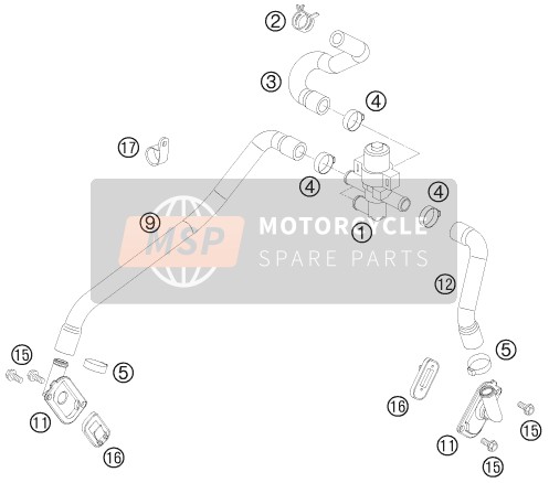 KTM 990 ADVENTURE ORANGE ABS Europe 2010 Secondary Air System SAS for a 2010 KTM 990 ADVENTURE ORANGE ABS Europe