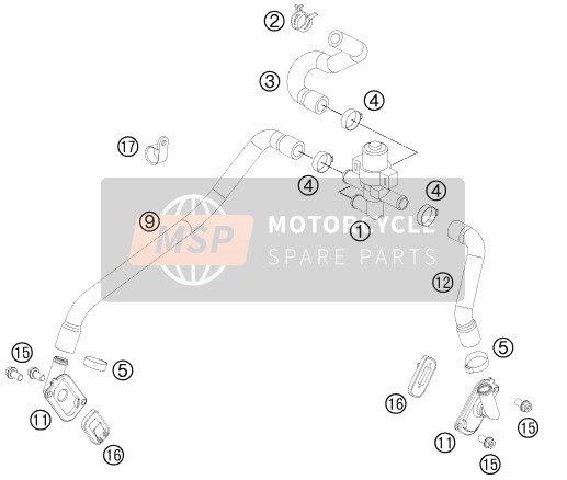 KTM 990 ADVENTURE R USA 2011 SEKUNDÄRLUFTSYSTEM SLS für ein 2011 KTM 990 ADVENTURE R USA