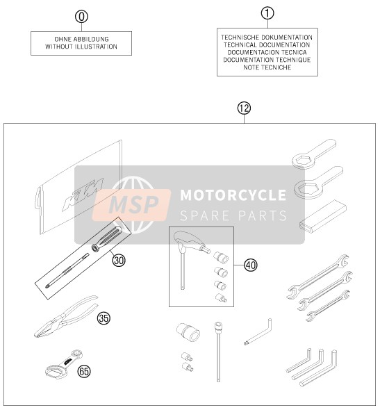 KTM 990 ADVENTURE R AU, GB 2012 Separate Enclosure for a 2012 KTM 990 ADVENTURE R AU, GB