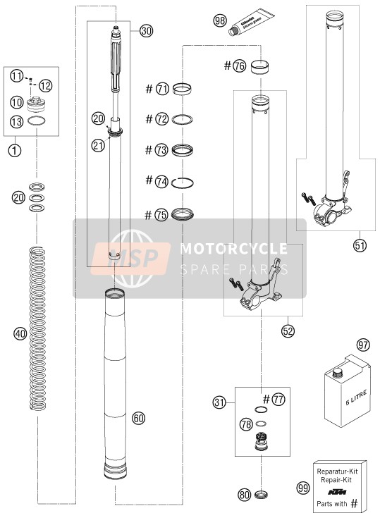 Front Fork Disassembled