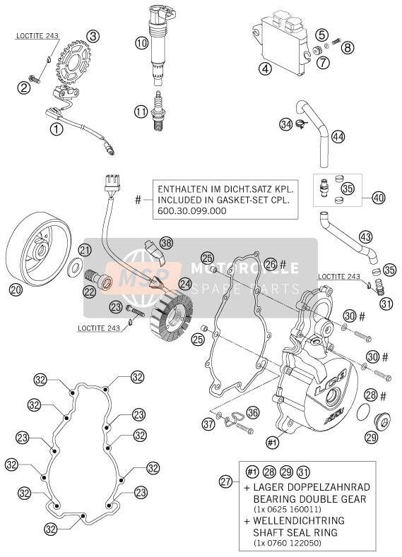 KTM 990 ADVENTURE S AU, GB 2007 Ignition System for a 2007 KTM 990 ADVENTURE S AU, GB