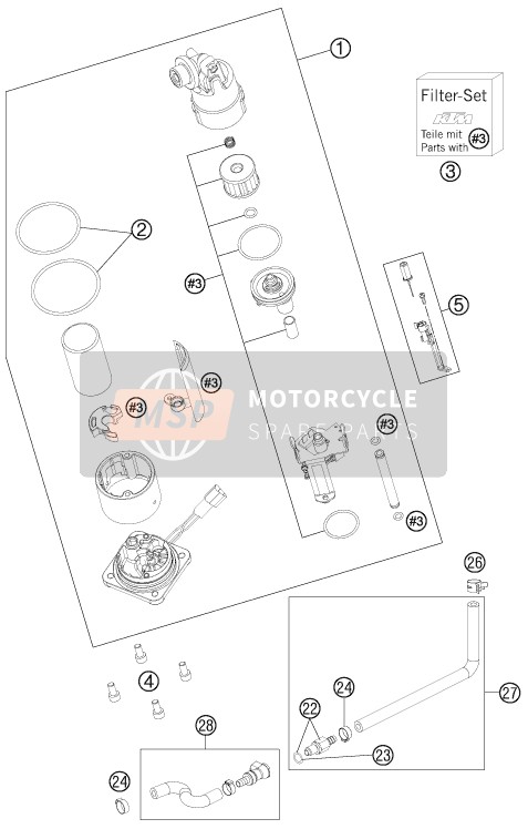 KTM 990 SM-T ORANGE ABS SPEC.EDIT Brazil 2011 Fuel Pump for a 2011 KTM 990 SM-T ORANGE ABS SPEC.EDIT Brazil