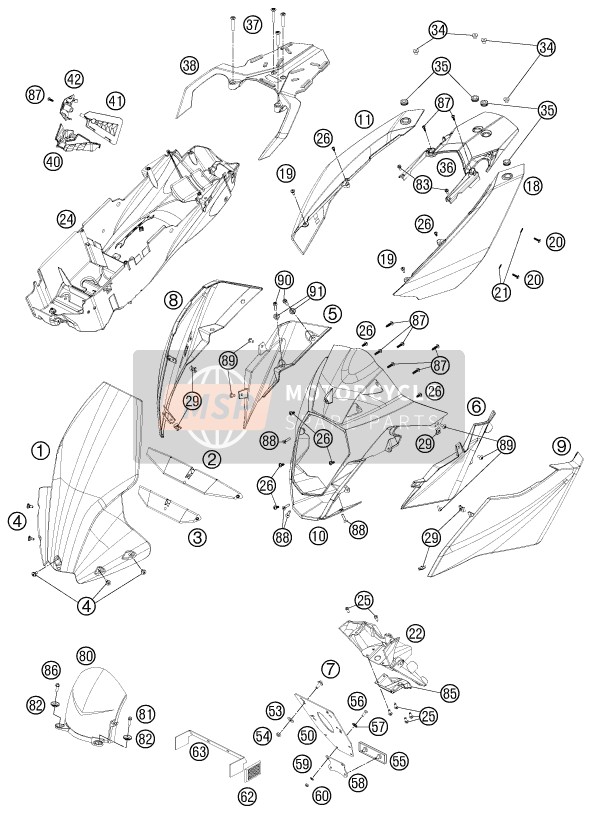 6200800200004A, Mask Spoiler L/s, KTM, 0