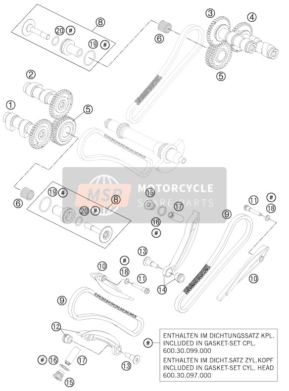 KTM 990 SM-T WHITE ABS SPEC.EDIT Brazil 2011 Timing Drive for a 2011 KTM 990 SM-T WHITE ABS SPEC.EDIT Brazil