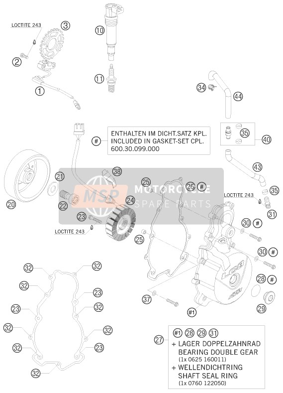 KTM 990 SUPER DUKE ORANGE USA 2008 Ignition System for a 2008 KTM 990 SUPER DUKE ORANGE USA