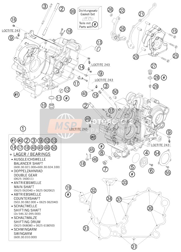 KTM 990 SUPER DUKE R Europe 2008 Engine Case for a 2008 KTM 990 SUPER DUKE R Europe