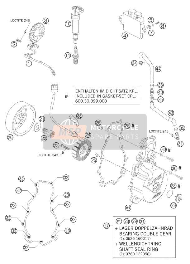 KTM 990 SUPERDUKE BLACK France 2006 ZÜNDANLAGE für ein 2006 KTM 990 SUPERDUKE BLACK France