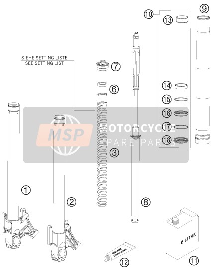 91410066S, Molle 43, 2X450 6, 2 N/mm D.5, 5, KTM, 0