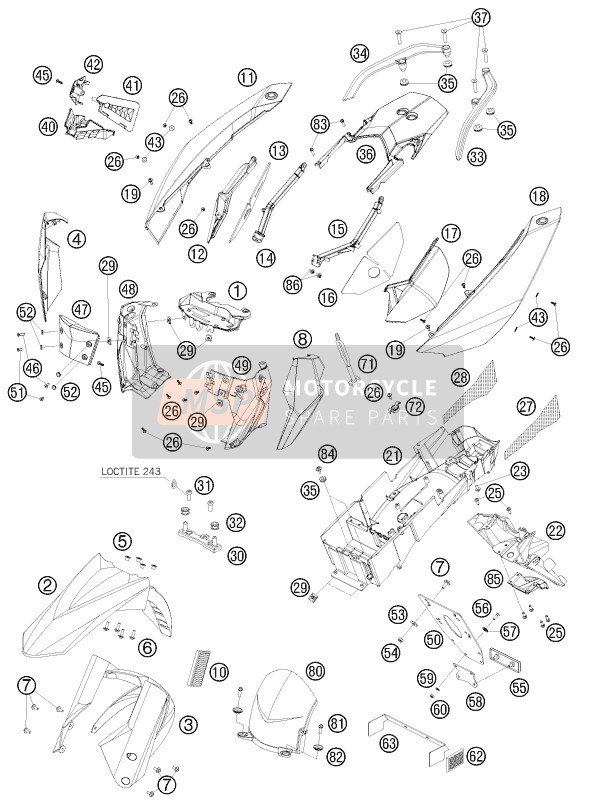 62605091000, Hitzeschutz Rechts        08, KTM, 0