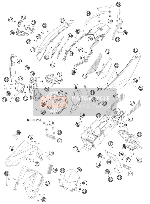 6260804110020A, Side Cover L/s Rear, KTM, 0