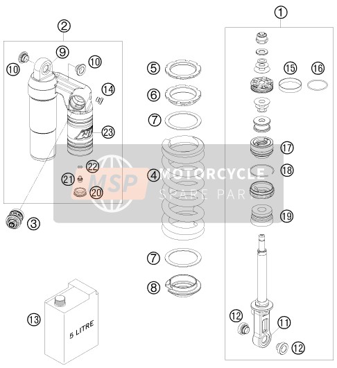 Shock Absorber Disassembled