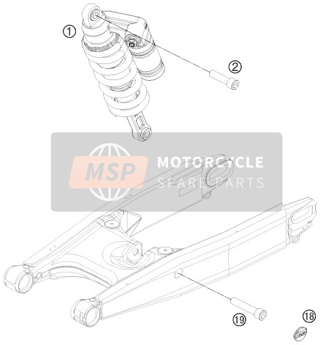 KTM 990 SUPERMOTO R USA 2011 Stoßdämpfer für ein 2011 KTM 990 SUPERMOTO R USA