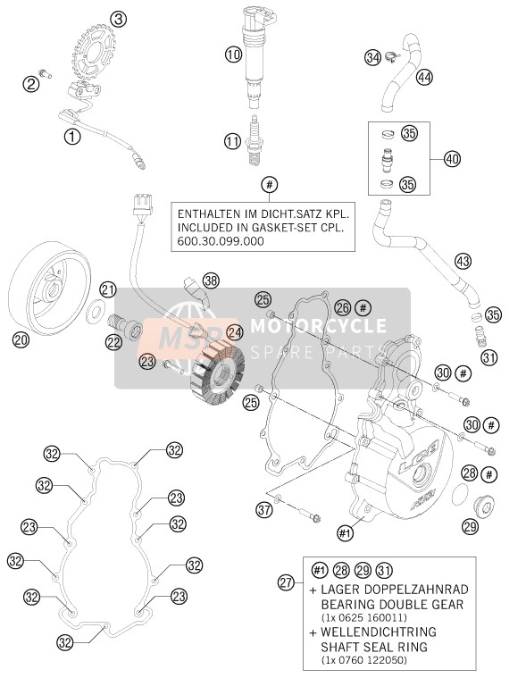 KTM 990 SUPERMOTO R Europe 2012 Ignition System for a 2012 KTM 990 SUPERMOTO R Europe