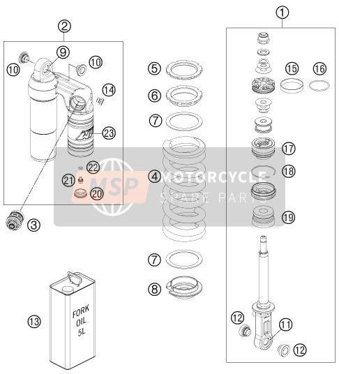 Shock Absorber Disassembled