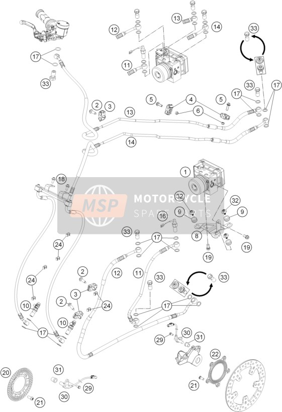 KTM 990 SUPERMOTO R ABS Europe 2013 Anti-Système de verrouillage ABS pour un 2013 KTM 990 SUPERMOTO R ABS Europe