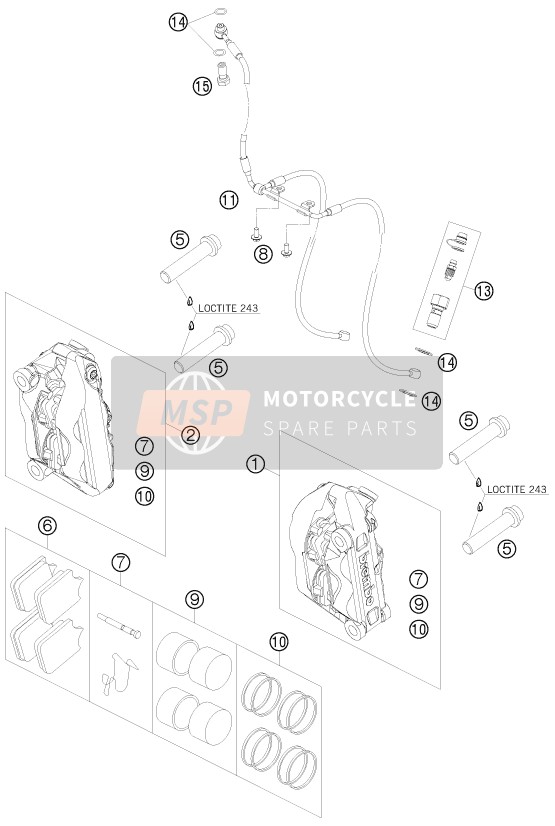 6201301200030, Brake Pipe Front, KTM, 0