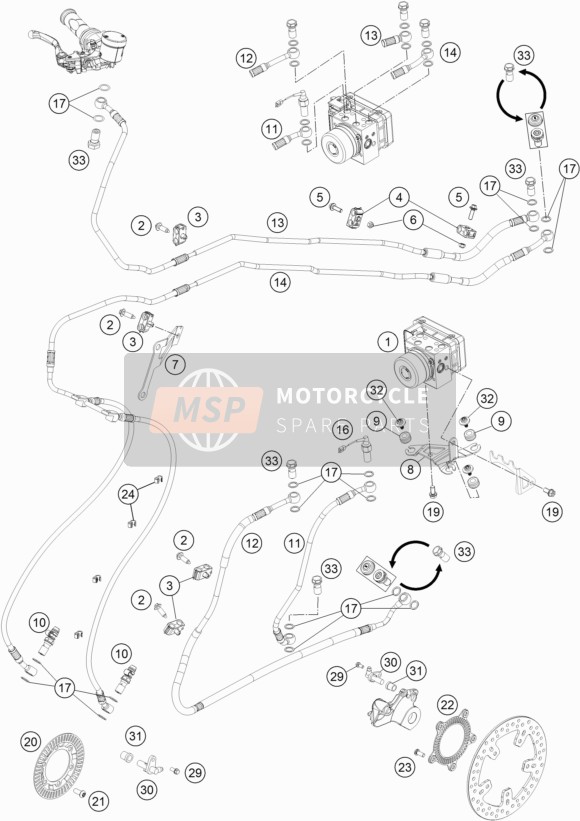 KTM 990 SUPERMOTO T BLACK ABS USA 2013 Anti-Système de verrouillage ABS pour un 2013 KTM 990 SUPERMOTO T BLACK ABS USA