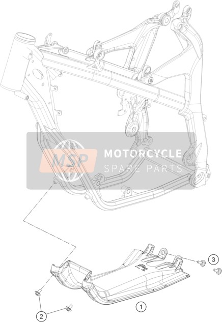 KTM FREERIDE 250 R Europe 2014 Motorbescherming voor een 2014 KTM FREERIDE 250 R Europe