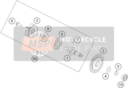 KTM FREERIDE 250 R USA 2015 Water Pump for a 2015 KTM FREERIDE 250 R USA