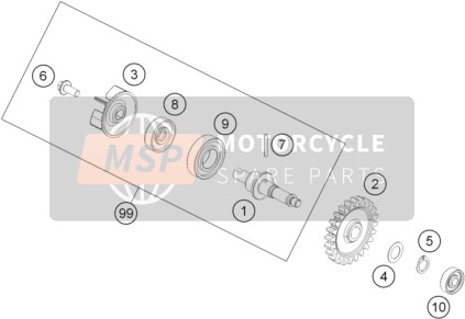 KTM FREERIDE 250 R Europe 2016 Water Pump for a 2016 KTM FREERIDE 250 R Europe