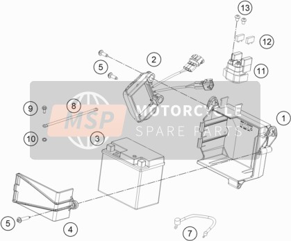 72011054000, Battery Case, KTM, 0