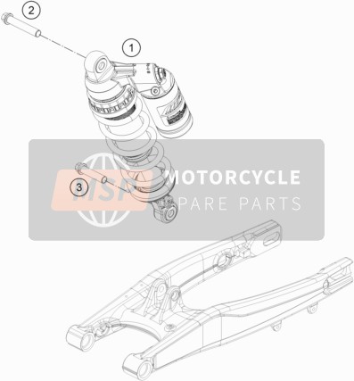 KTM FREERIDE 350 Europe 2012 Shock Absorber for a 2012 KTM FREERIDE 350 Europe