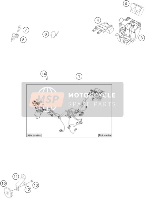 KTM FREERIDE 350 Australia 2015 Kabelboom voor een 2015 KTM FREERIDE 350 Australia