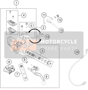 KTM FREERIDE E-SM Europe 2015 Rear Brake Control for a 2015 KTM FREERIDE E-SM Europe