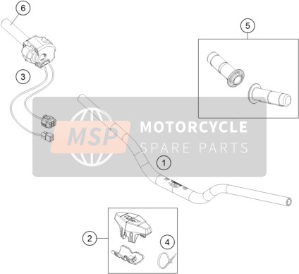 KTM FREERIDE E-SX Europe 2015 Handlebar, Controls for a 2015 KTM FREERIDE E-SX Europe