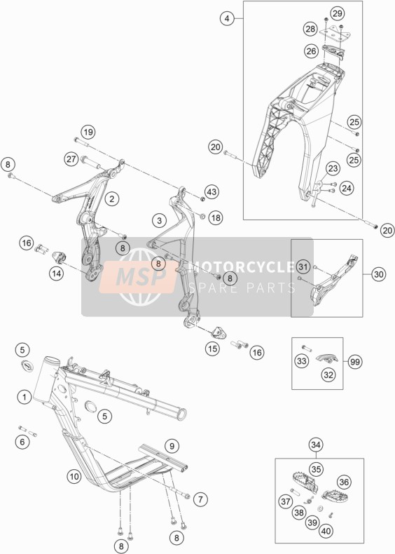 KTM Freeride E-XC Europe 2015 Frame for a 2015 KTM Freeride E-XC Europe