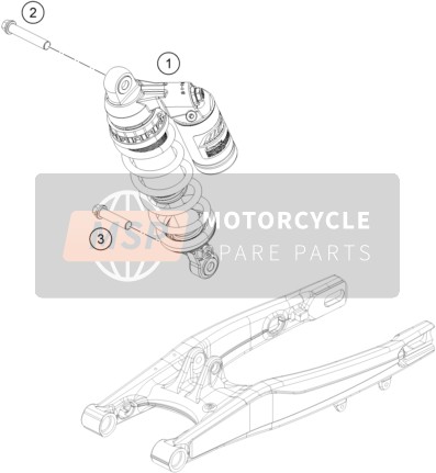 KTM Freeride E-XC Europe 2015 Shock Absorber for a 2015 KTM Freeride E-XC Europe