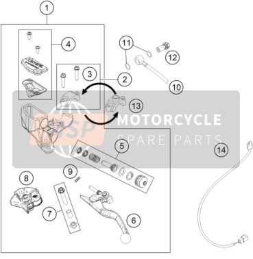 KTM Freeride E-XC Europe 2017 Rear Brake Control for a 2017 KTM Freeride E-XC Europe