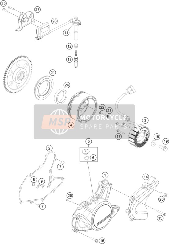 93039006033, Coil Assembly Ignition, KTM, 2
