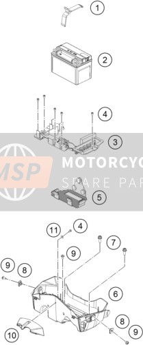 KTM RC 125 WHITE / ABS Europe 2016 Batterie für ein 2016 KTM RC 125 WHITE / ABS Europe