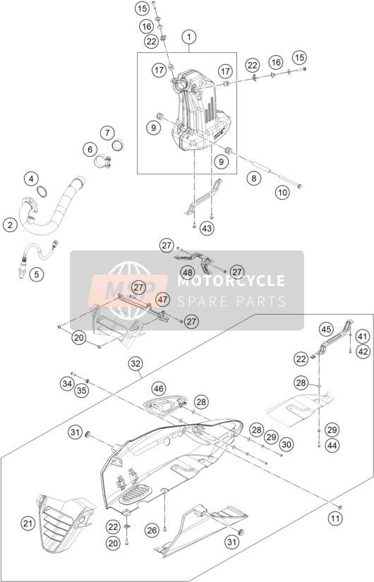 90808026001, Bracket Belly Pan Front, KTM, 0