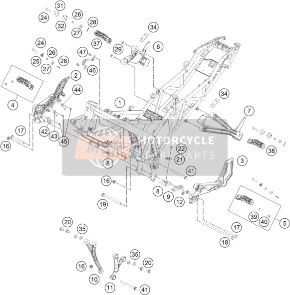 KTM RC 250 WHITE ABS B.D. Europe 2015 Rahmen für ein 2015 KTM RC 250 WHITE ABS B.D. Europe