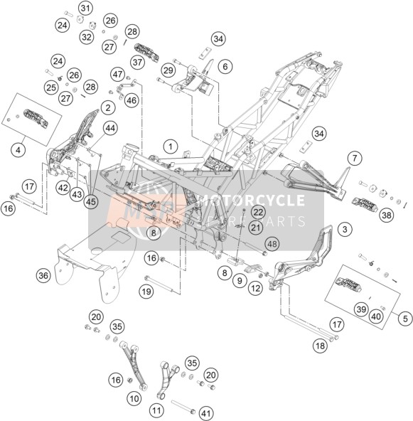 KTM RC 390 ADAC CUP Europe 2015 Frame for a 2015 KTM RC 390 ADAC CUP Europe