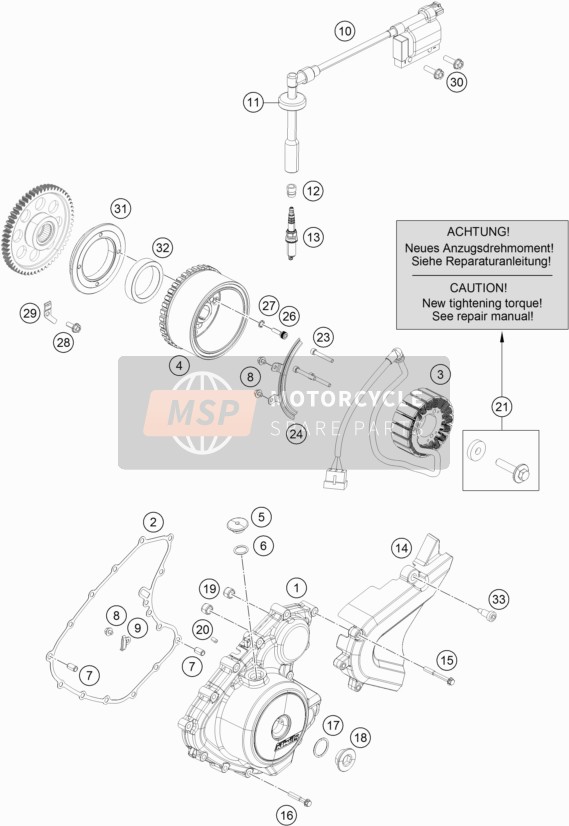 KTM RC 390 ADAC CUP Europe 2015 Ignition System for a 2015 KTM RC 390 ADAC CUP Europe