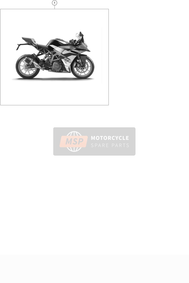 KTM RC 390 R, black USA 2018 Calcomanía para un 2018 KTM RC 390 R, black USA