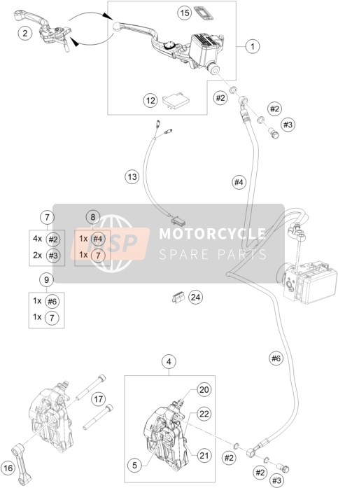 KTM RC 390 R, black Europe 2018 Front Brake Caliper for a 2018 KTM RC 390 R, black Europe